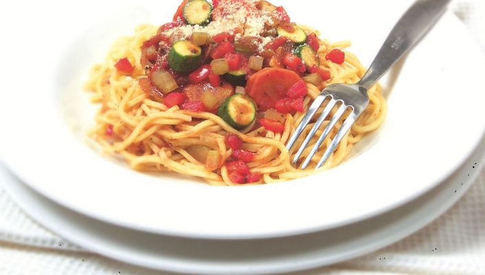 healthy healthy fast vegie spaghetti recipe recipe Fast Vegie Spaghetti
