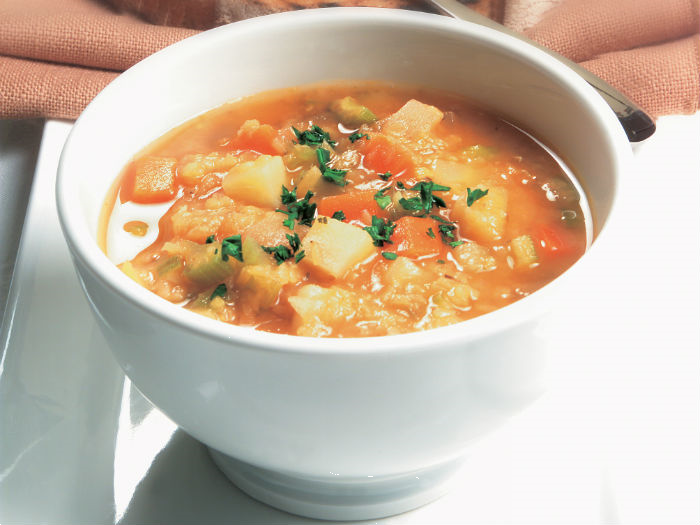 Vegie lentil soup 