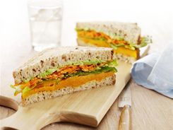 Roasted Pumpkin & Salad Sandwich
