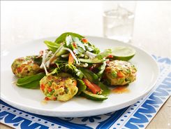 Thai Fish Cakes with Crunchy Salad