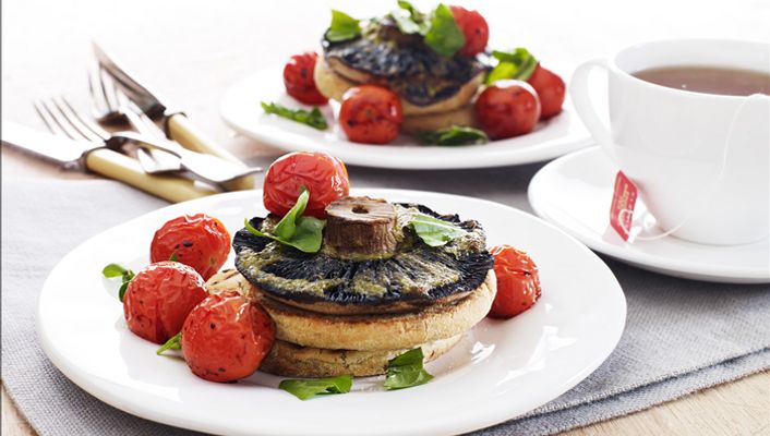 healthy healthy pesto baked mushroom recipe recipe Pesto Baked Mushroom