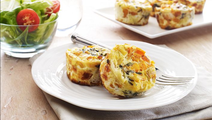 healthy healthy pumpkin & feta mini frittatas recipe recipe Pumpkin & Feta Mini Frittatas