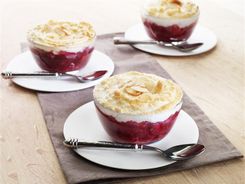 Berry Rhubarb Meringue Pots Berry Rhubarb Meringue Pots