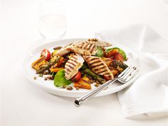 Grilled Pumpkin Asparagus & Chicken Salad Grilled Pumpkin Asparagus & Chicken Salad