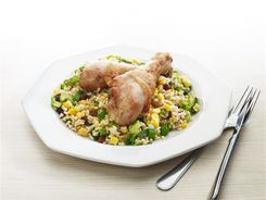 Teriyaki Chicken Drumsticks with Brown Rice Salad Teriyaki Chicken Drumsticks with Brown Rice Salad