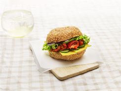 Sundried Tomato Cheese & Salad Rolls