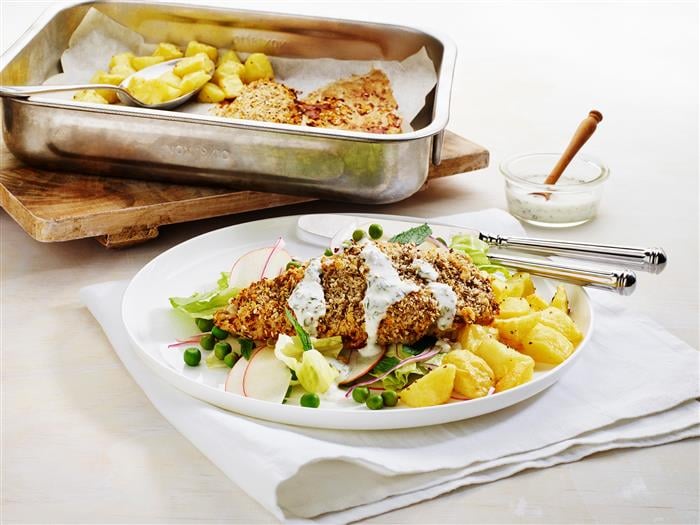 LiveLighter Healthy Spice Crusted Chicken & Salad Recipe