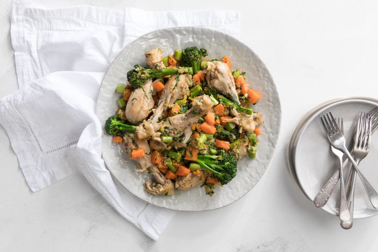 Braised chicken and vegies Braised chicken and vegies
